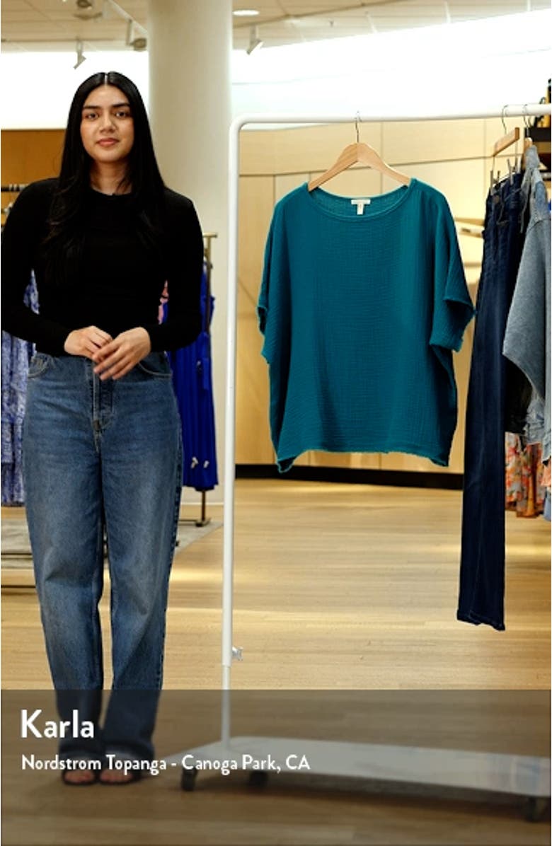 Dolman Sleeve Organic Cotton Gauze Top, sales video thumbnail