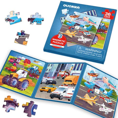 Magnetic Kids Jigsaw Puzzle Set - Animal, Space, Princess, and Math