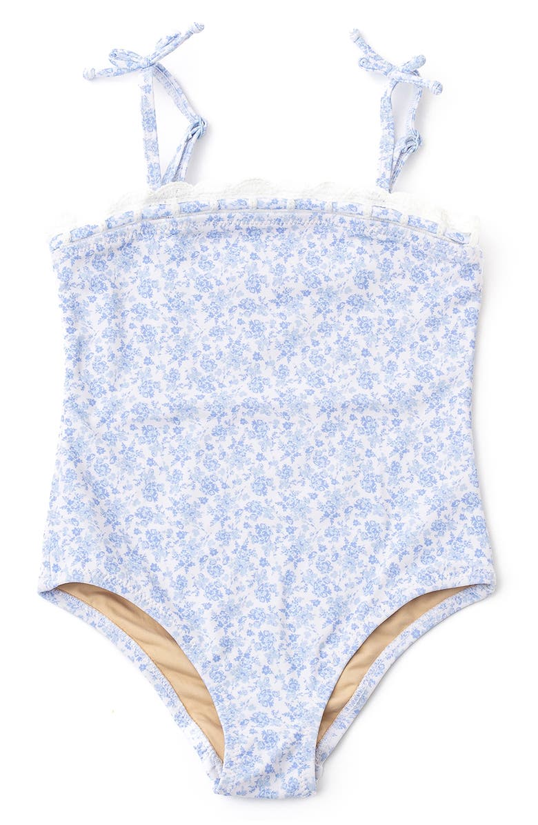 Shade Critters Kids' Tie Strap One-Piece Swimsuit, Main, color, Blue