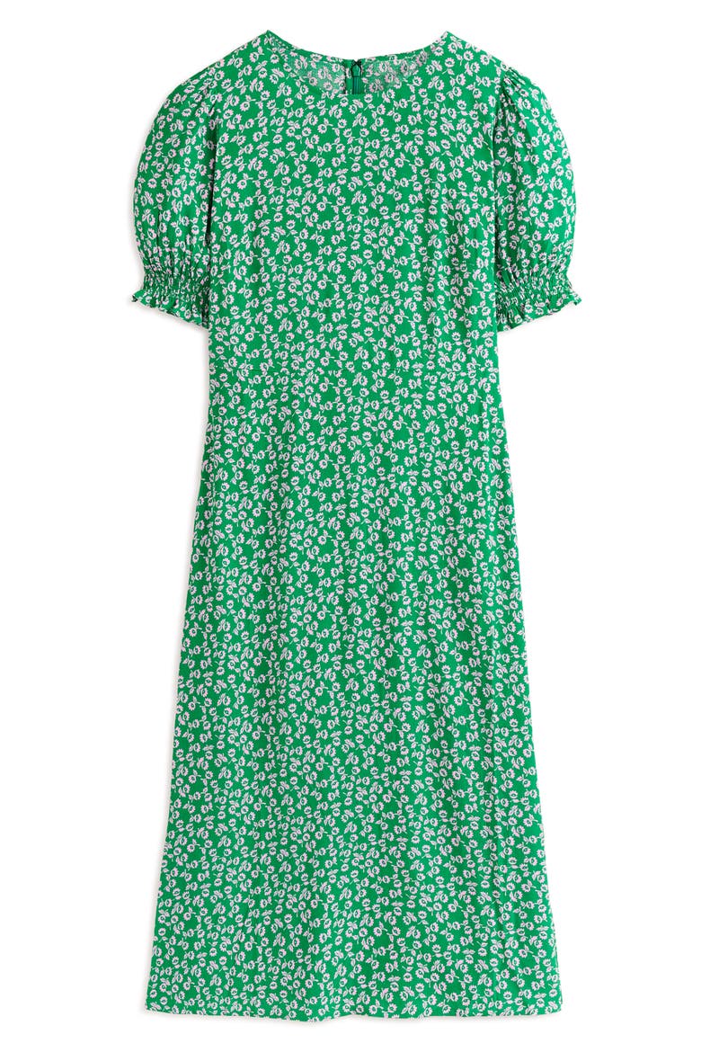 Medallion Print Midi Sheath Dress, Alternate, color, GREEN TAMBOURINE DITSY BUD