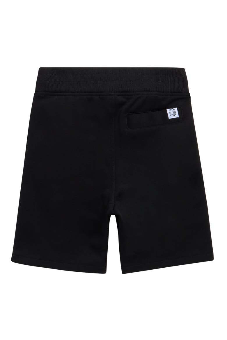 Kids' Straight Font Logo Sweat Shorts, Alternate, color, BLACK