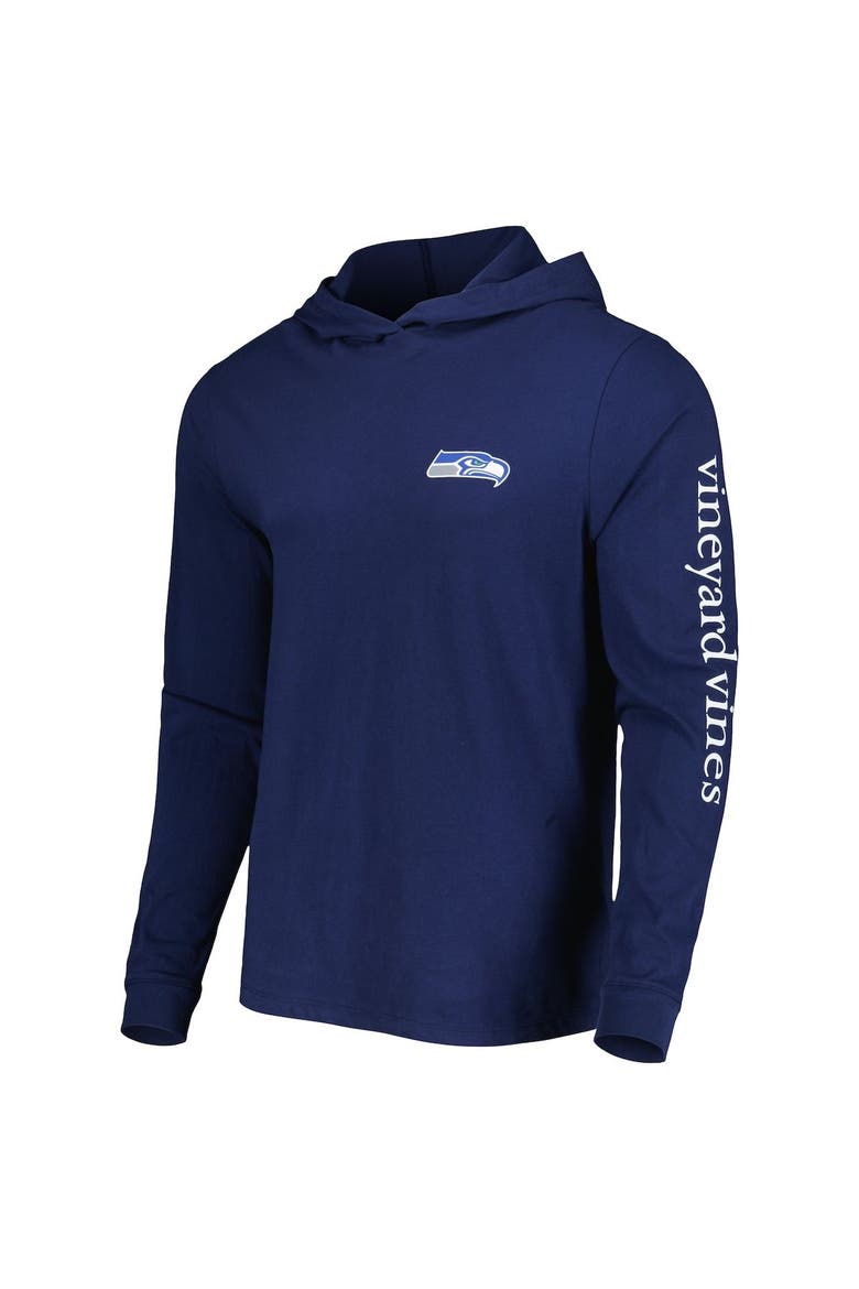 Men's Vineyard Vines College Navy Seattle Seahawks Local Long Sleeve Hoodie T-Shirt, Alternate, color, Navy