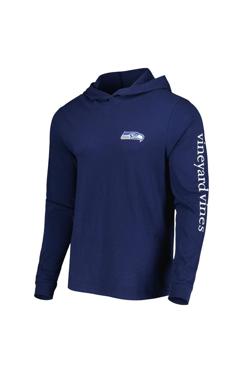 vineyard vines Men's Vineyard Vines College Navy Seattle Seahawks Local Long Sleeve Hoodie T-Shirt, Alternate, color, Navy