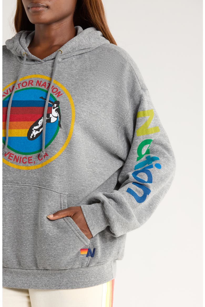 Relaxed Graphic Hoodie, Alternate, color, HEATHER GREY