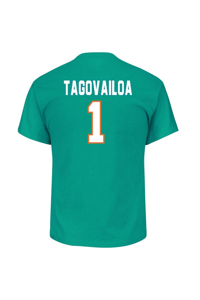 Men's Tua Tagovailoa Aqua Miami Dolphins Big & Tall Eligible Receiver III Name & Number T-Shirt, Alternate, color, Aqua