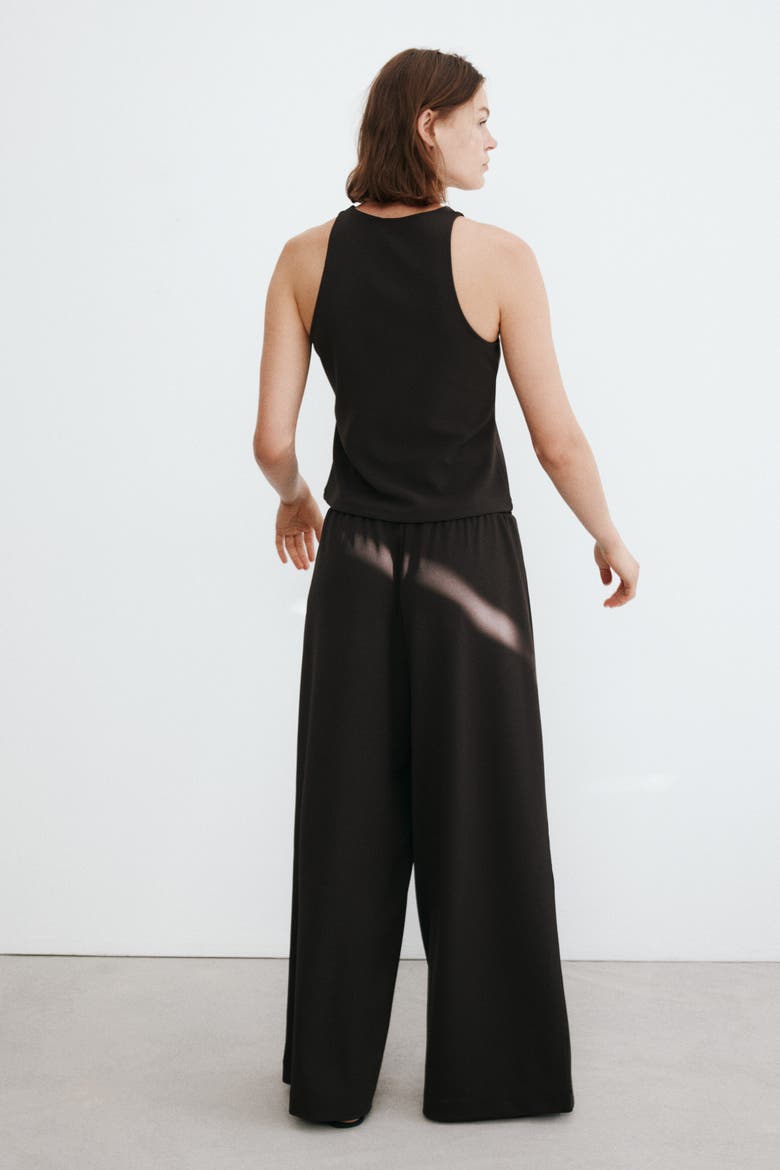 Pleated Drawstring Pants, Alternate, color, Dark brown