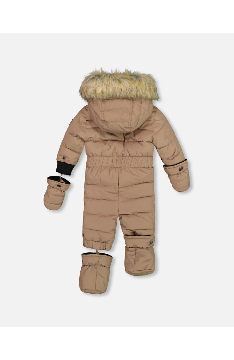 Deux par Deux Baby Unisex One Piece Baby Snowsuit Coffee, Alternate, color, 