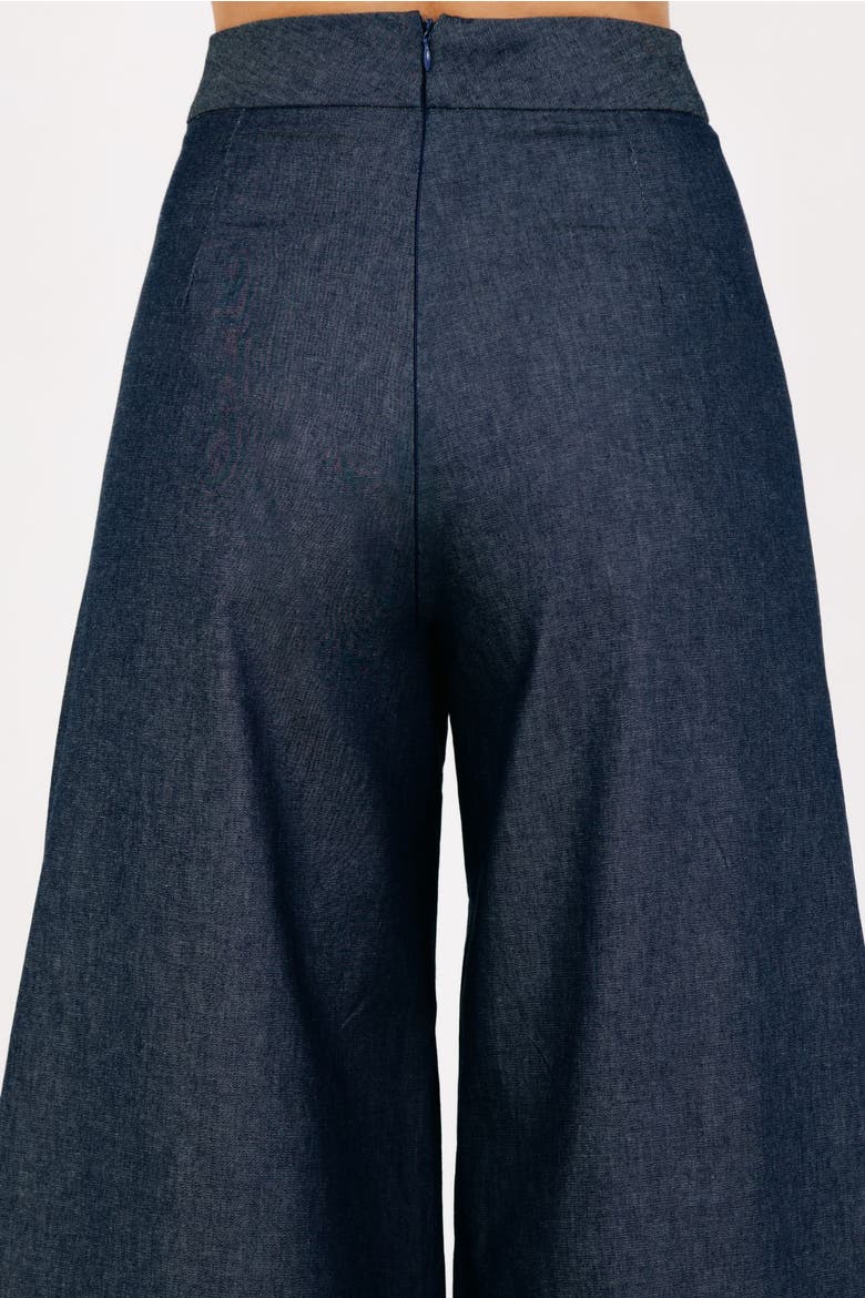 Flow Wide-leg Denim Pants, Alternate, color, Dark Denim