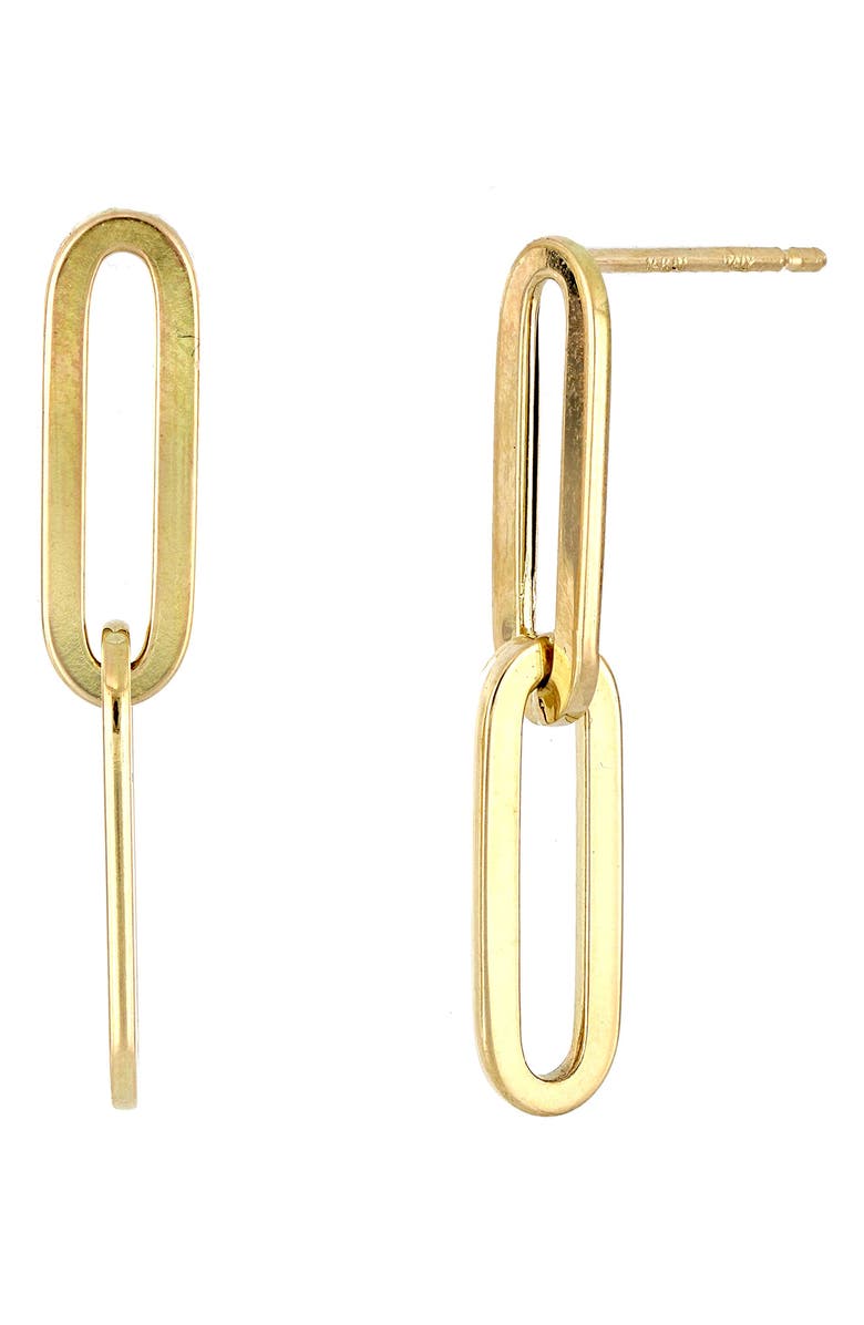 Bony Levy 14K Gold Oval Link Drop Earrings, Main, color,