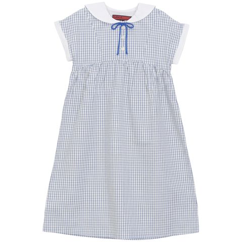 Sailor Collar Contrast Tie Maxi Dress