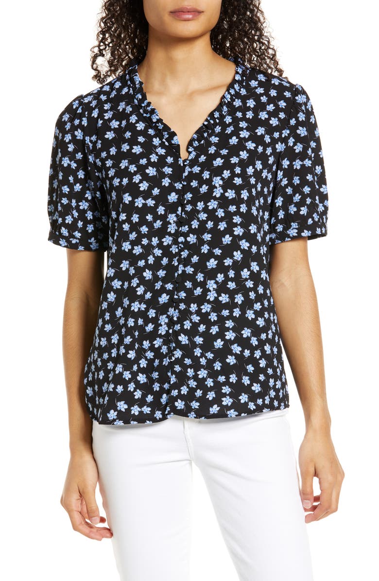 CeCe Brooke Ditsy Puff Sleeve Blouse, Main, color, 