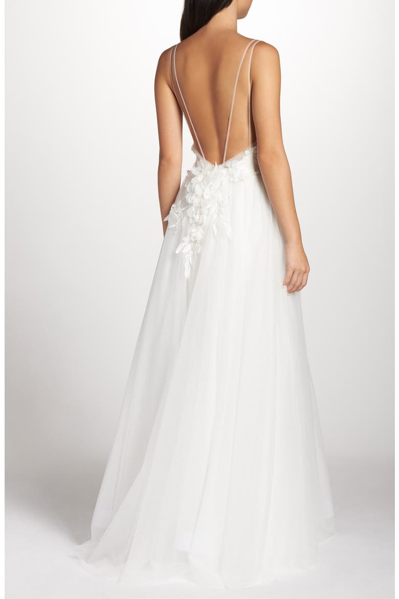 Embellished Tulle Ballgown, Alternate, color, IVORY
