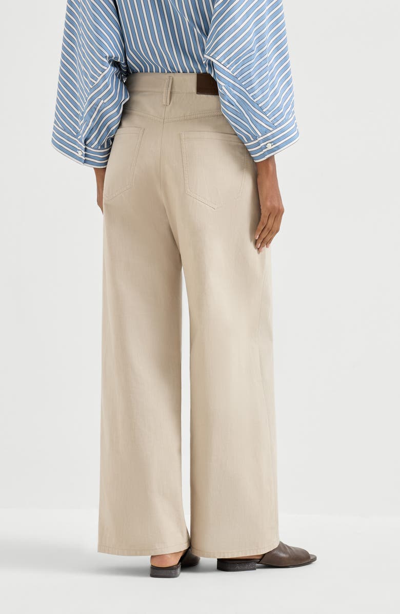 Brunello Cucinelli Loose Wrapped trousers, Alternate, color, Sand
