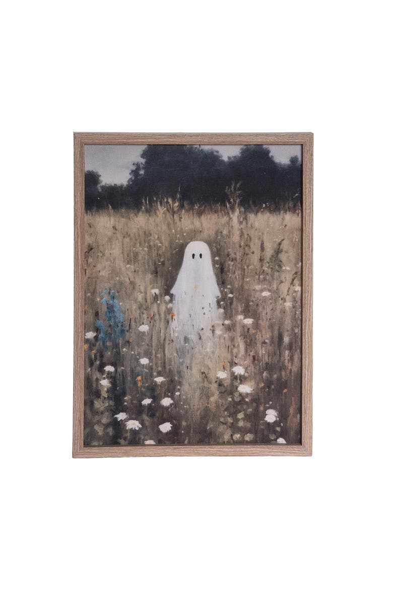 Meadow Ghostie Framed Wall Decor Halloween, Main, color, Multicolored