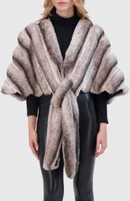 Lyla Grant Fur-Free Chinchilla (Faux Fur) Pull-Through Stole