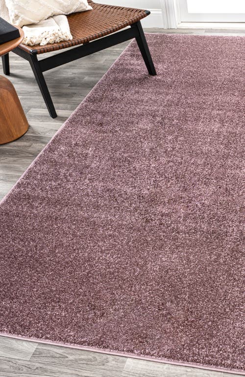 Jonathan Y Haze Solid Low-pile Area Rug In Purple