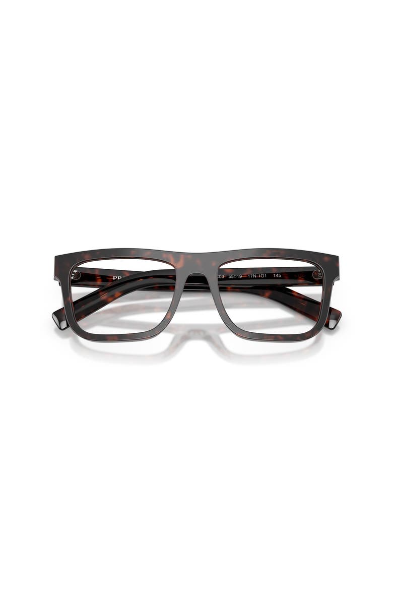 55mm Rectangle optical glasses, Alternate, color, Tortoise