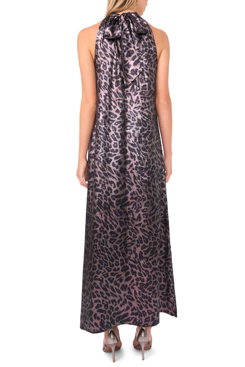 Halter Neck Maxi Dress, Alternate, color, RICH BLACK