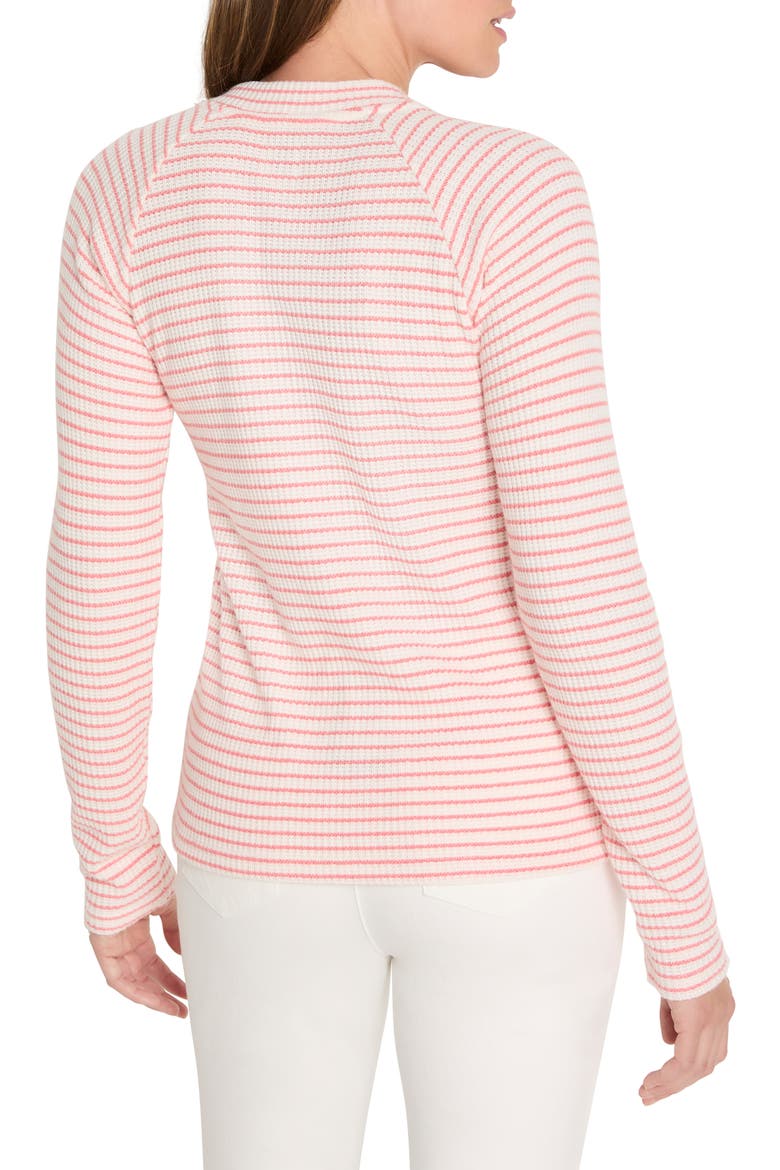 Stripe Thermal Split Neck Long Sleeve Top, Alternate, color, PINK MULTI