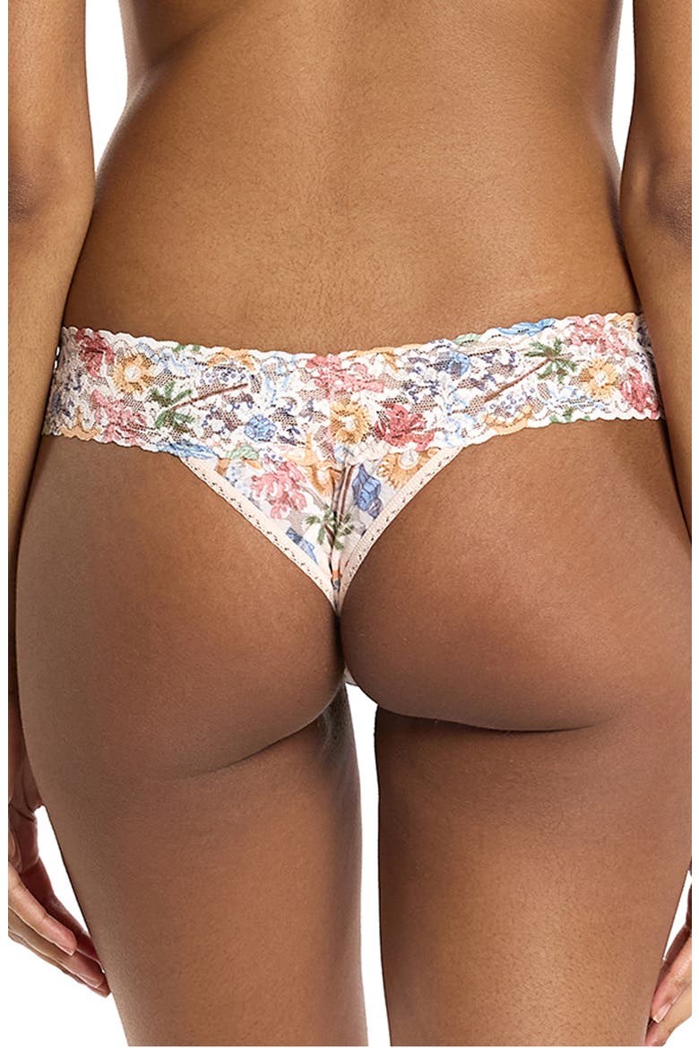 Print Low Rise Thong, Alternate, color, BY THE SEA