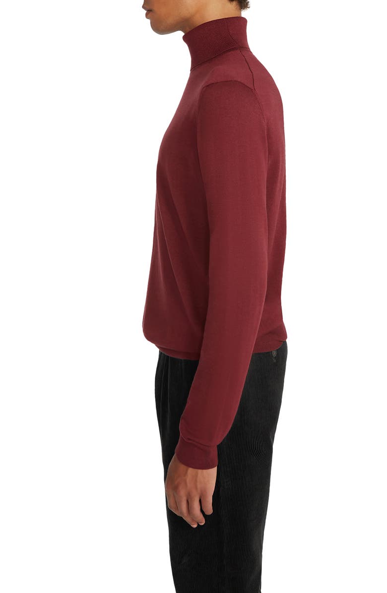 Jack Victor Wool, Silk & Cashmere Turtleneck Sweater, Alternate, color, Burgundy