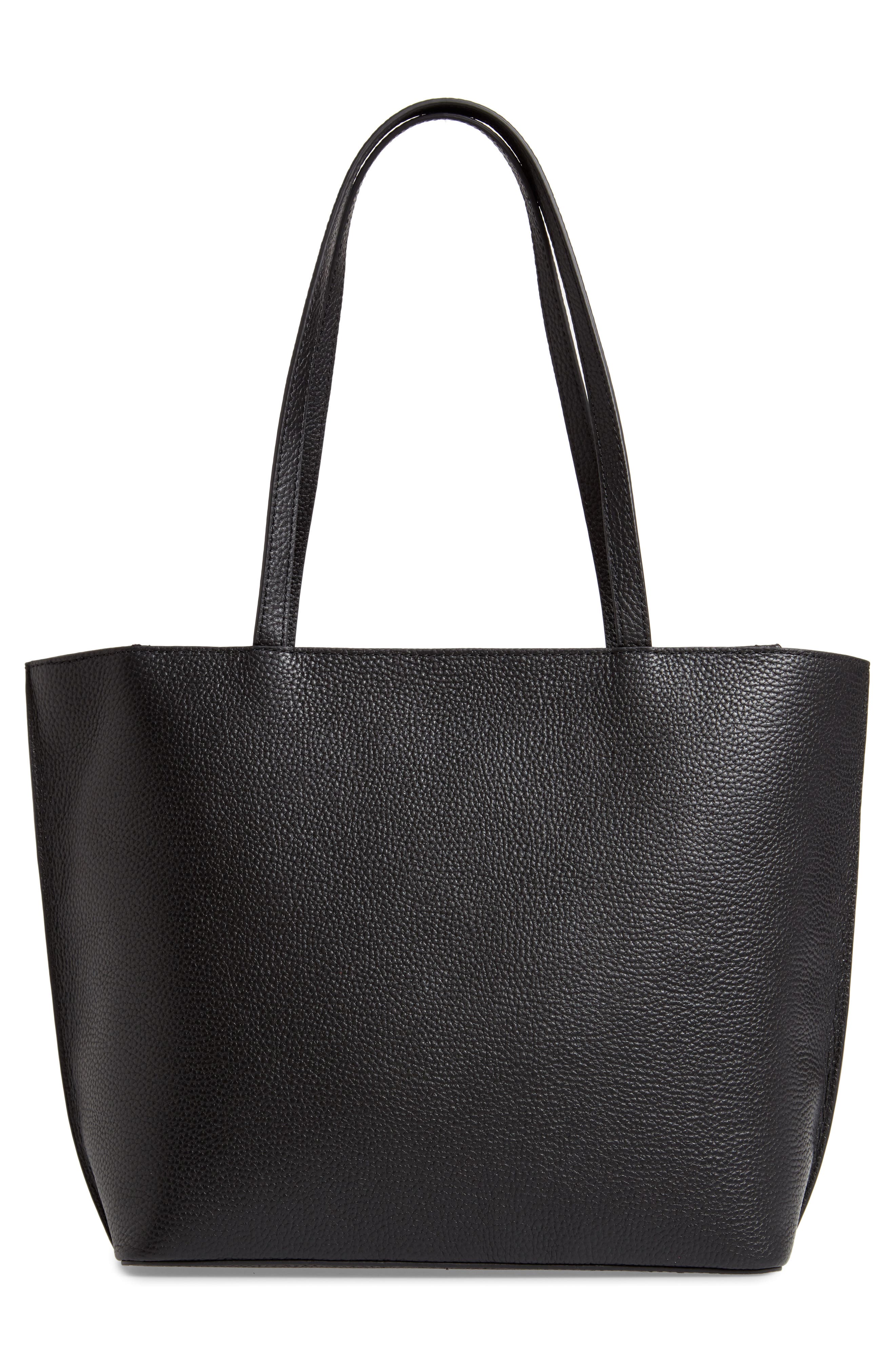 Ted Baker London Diiana Soft Knot Detail Leather Shopper, Alternate, color, 