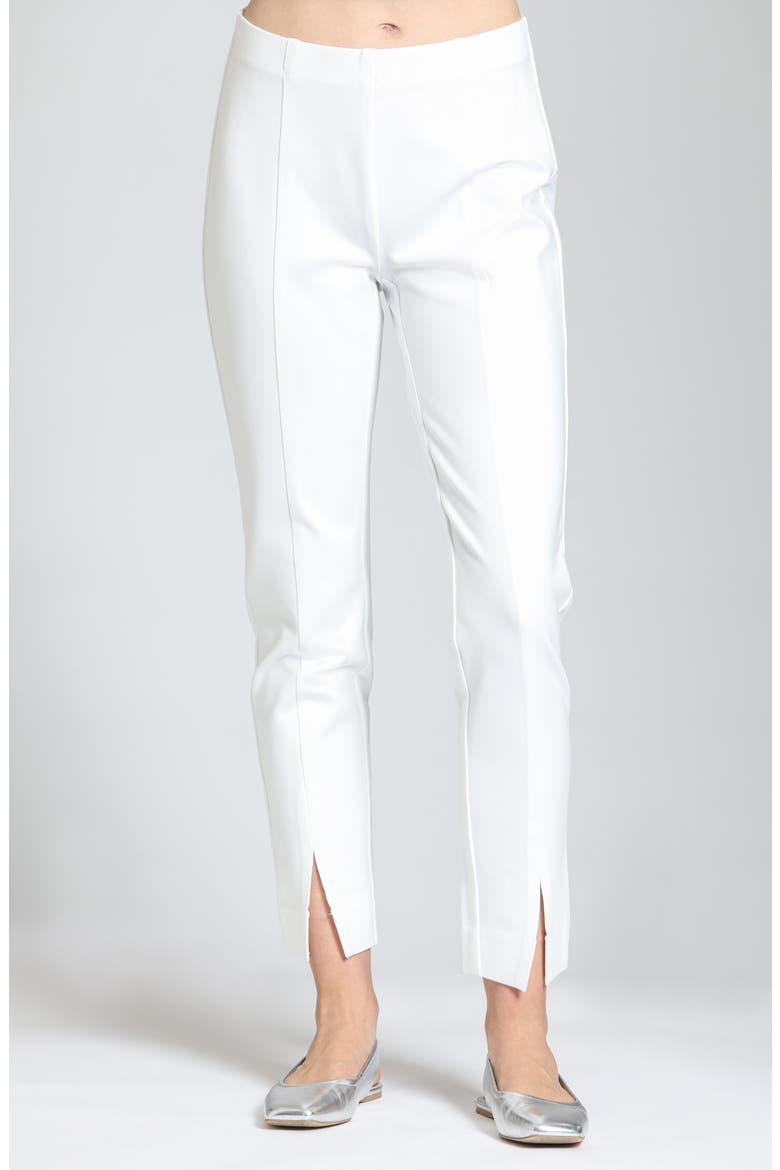 Split Hem Pull-On Crop Slim Pants, Main, color, WHITE