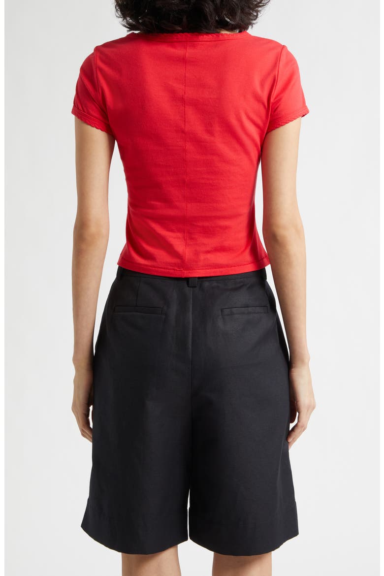 Clover Organic Cotton T-Shirt, Alternate, color, RED