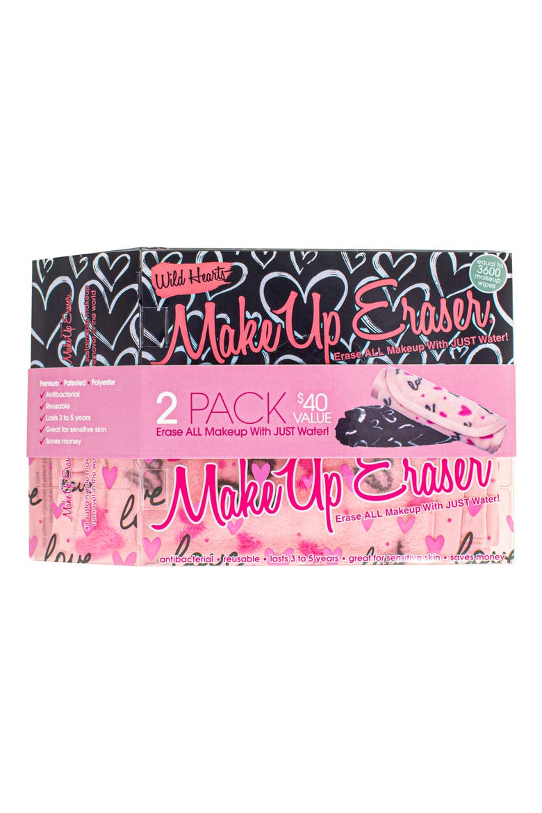 MakeUp Eraser Wild Hearts The Original MakeUp Eraser Duo, Alternate, color, NO COLOR