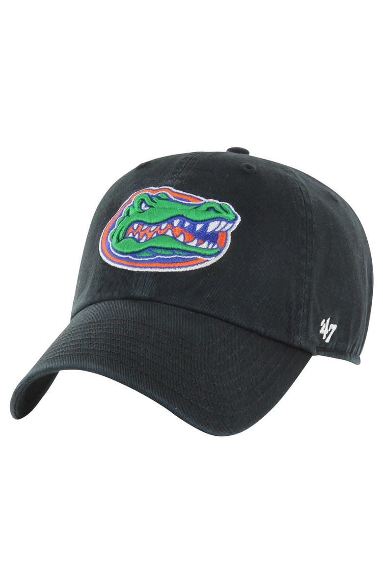 '47 Men's '47 Black Florida Gators Vintage Clean Up Adjustable Hat, Main, color,