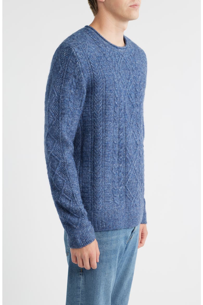 Tri-Blend Fisherman Sweater, Alternate, color, NAVY