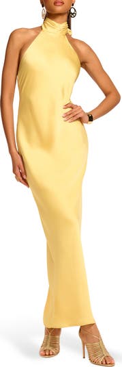 Tatiana Halter Neck Satin Gown