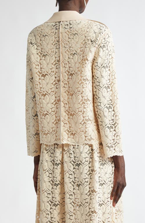 St John St. John Collection Floral Guipure Lace Jacket In Pink Blush
