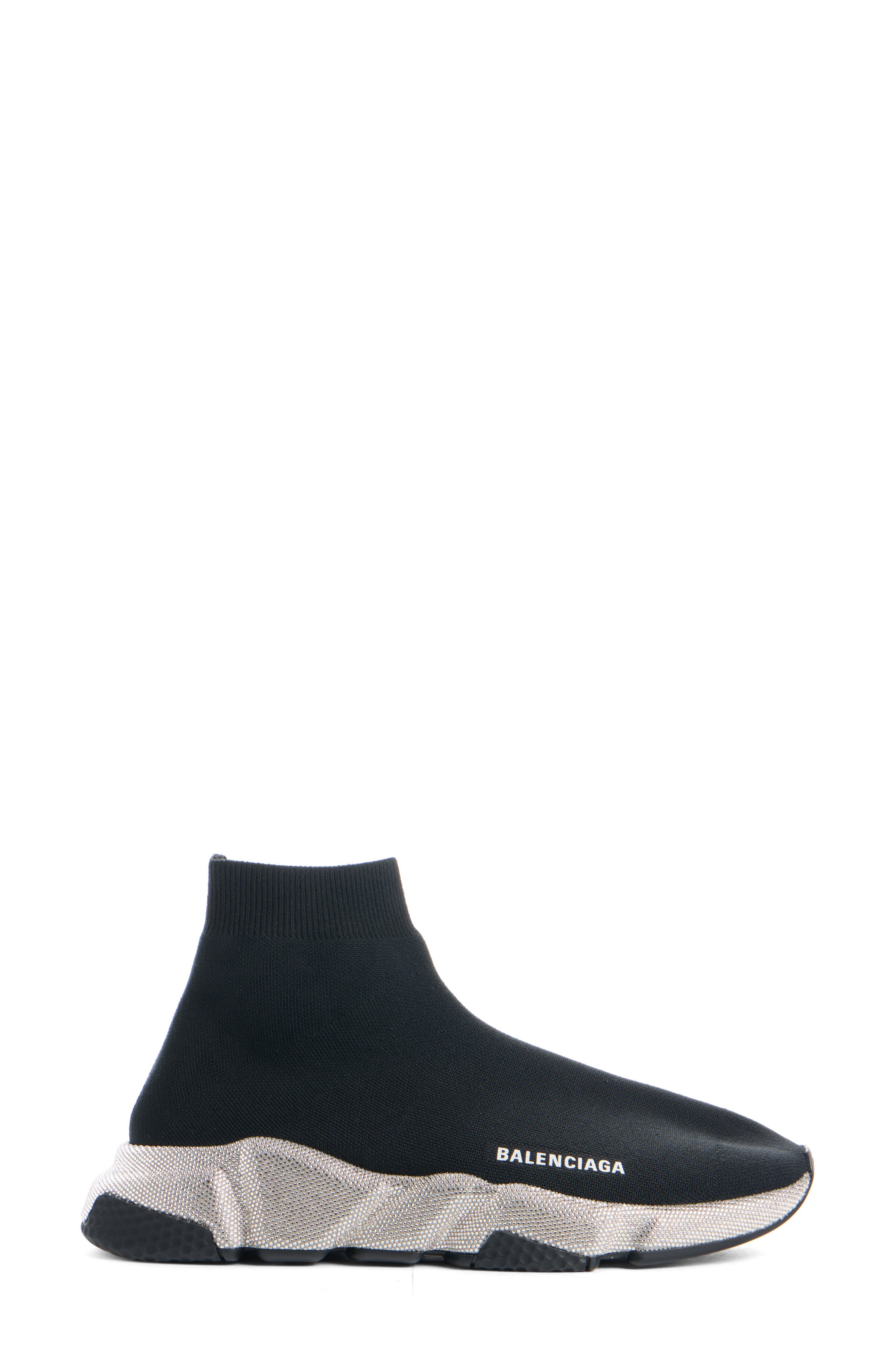 Balenciaga Strass Speed 2.0 Sneaker, Alternate, color, Black/ Crystal