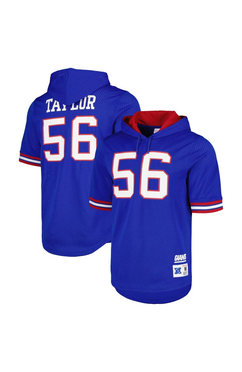 Mitchell & Ness Men's Mitchell & Ness Lawrence Taylor Royal New York Giants Retired Player Name & Number Mesh Hoodie T-Shirt, Alternate, color, Royal