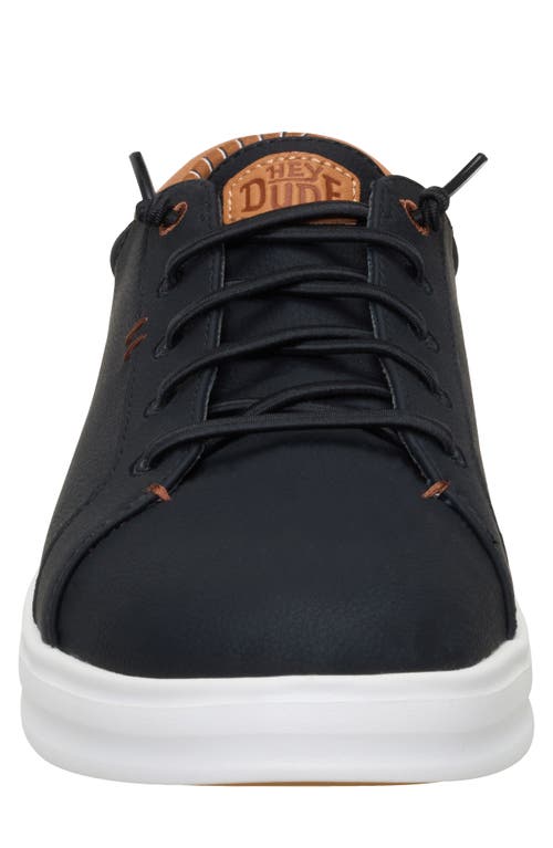Hey Dude Paul Pro Low Top Slip-on Sneaker In Black
