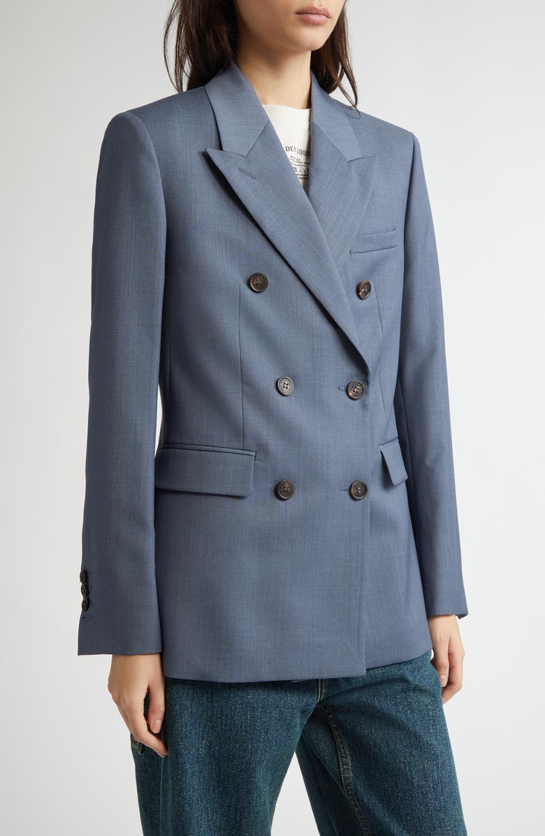 Golden Goose Journey Double Breasted Virgin Wool Blazer, Alternate, color, 