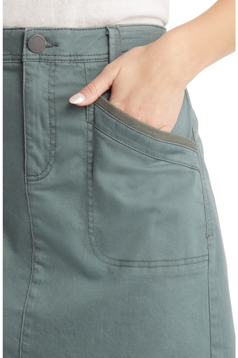 'Ab'Solution V-Yoke Denim Skirt (Nordstrom Exclusive), Alternate, color, BLUE SPRUCE