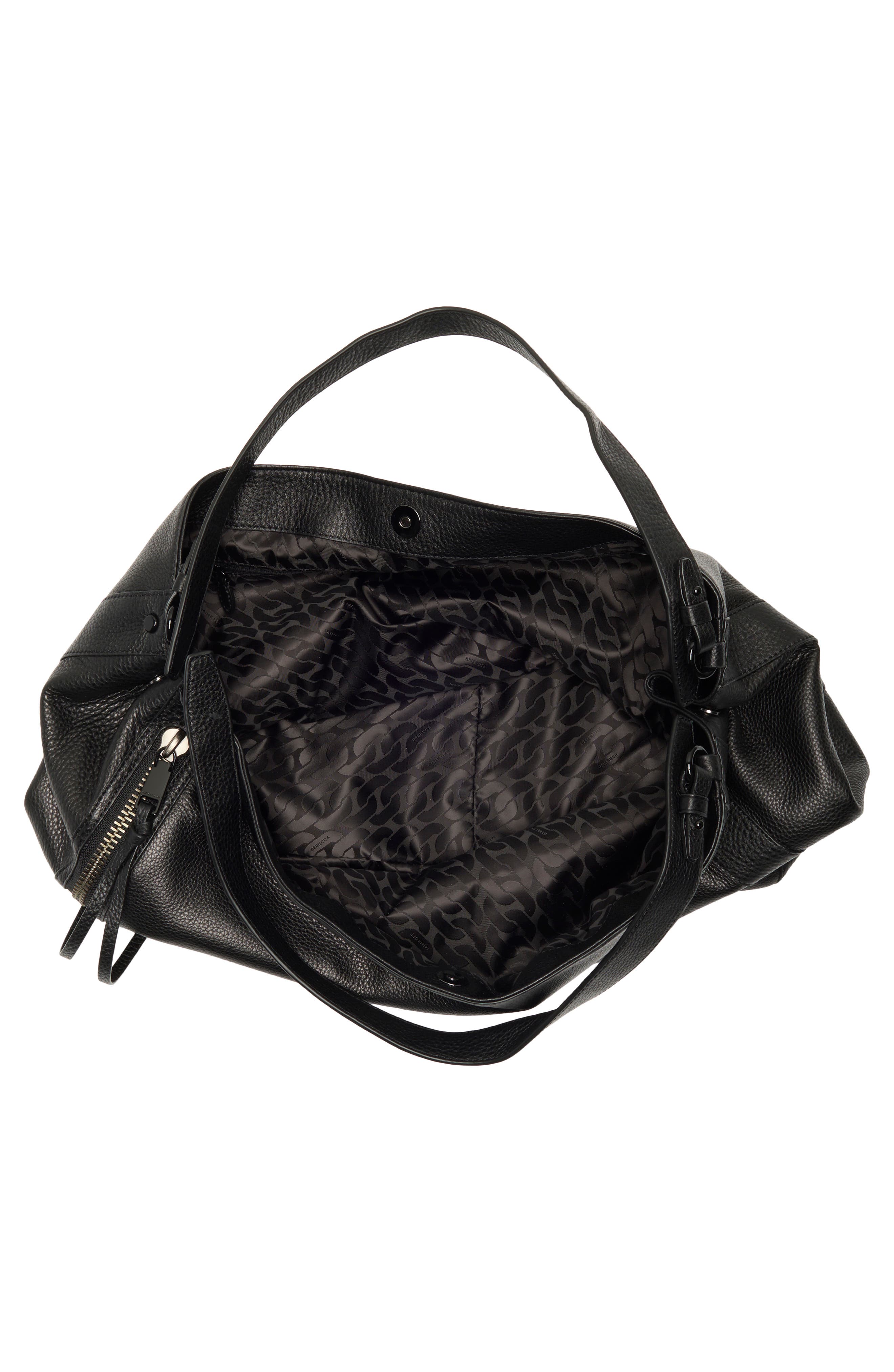 Rebecca Minkoff M.A.B. Carryall Leather Tote Bag, Alternate, color, Black