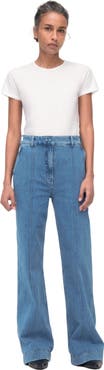 Another Tomorrow HIGH WAISTED DENIM TROUSER