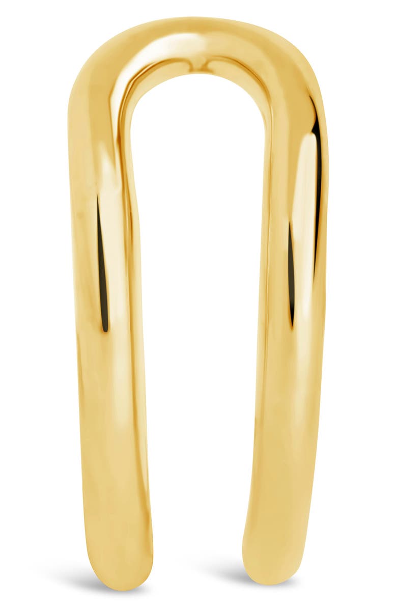 STERLING FOREVER FINE SF Fine 14K Gold Mixed Diamond and Solid Cuff Earrings, Alternate, color, 