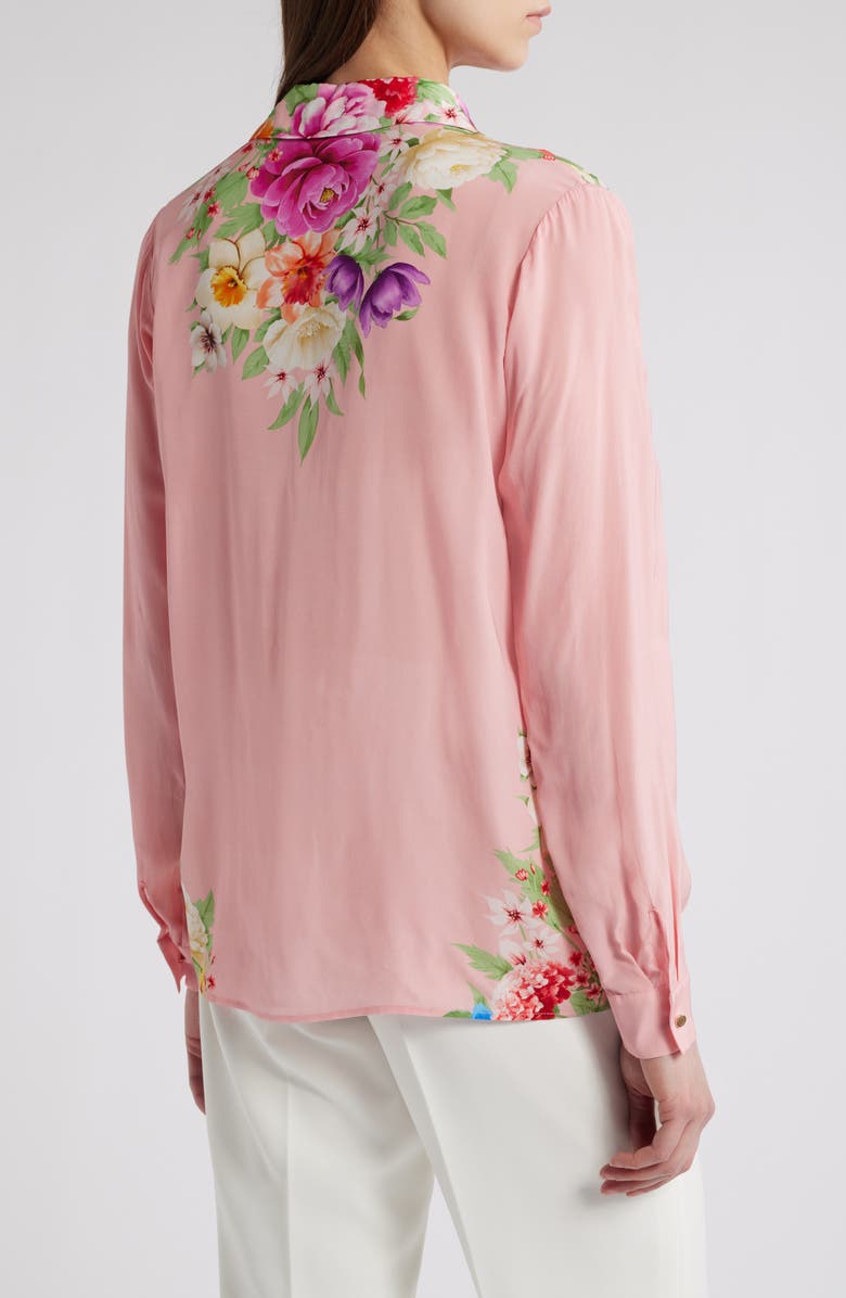 Elie Tahari The Madeline Floral Print Woven Shirt, Alternate, color, Diamond Floral Print