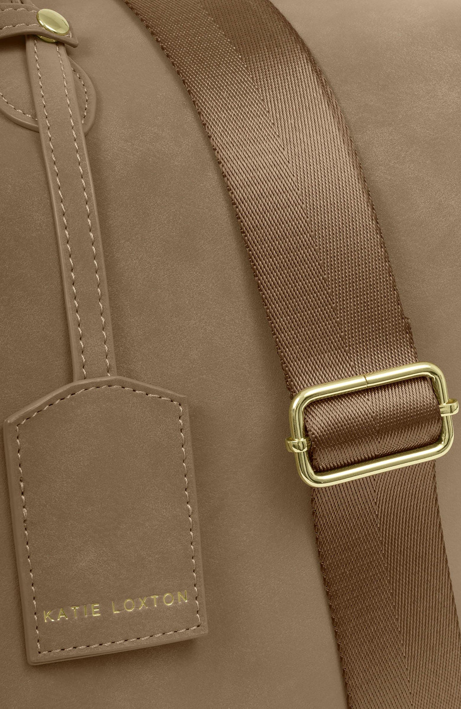 Katie Loxton Soho Weekend Bag, Alternate, color, Taupe Suedette