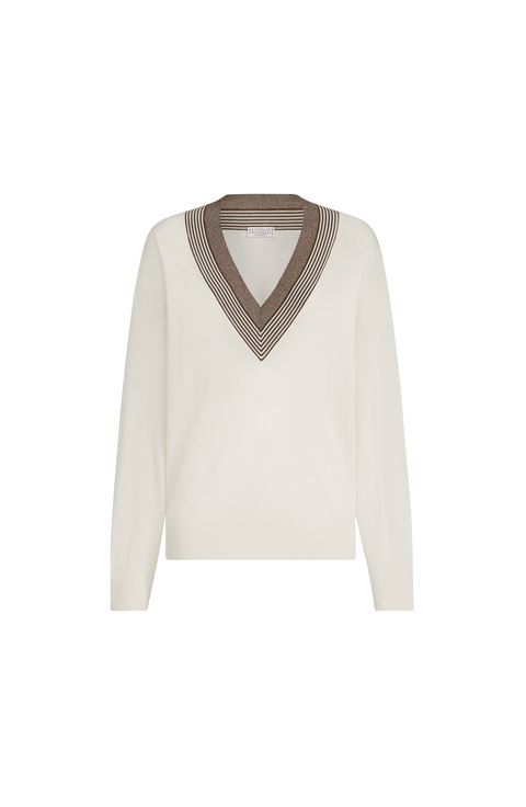 Cashmere and silk lightweight sweater