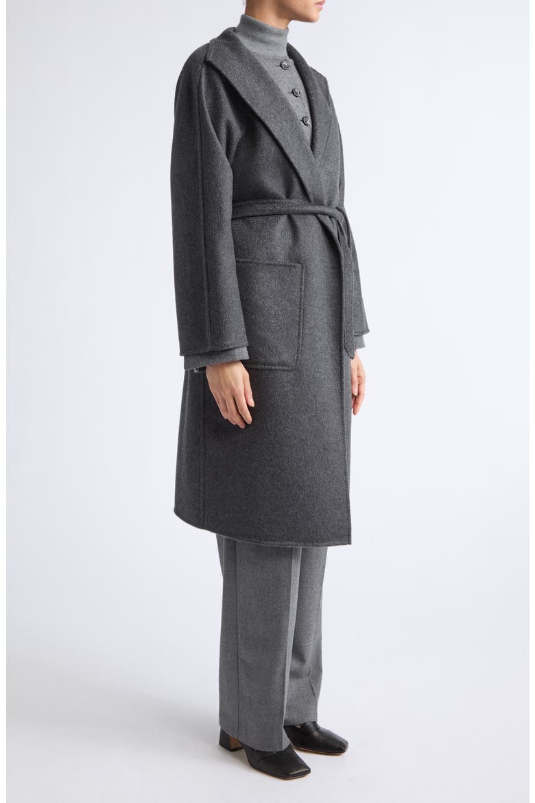 Lilia Cashmere Wrap Coat, Alternate, color, DARK GREY