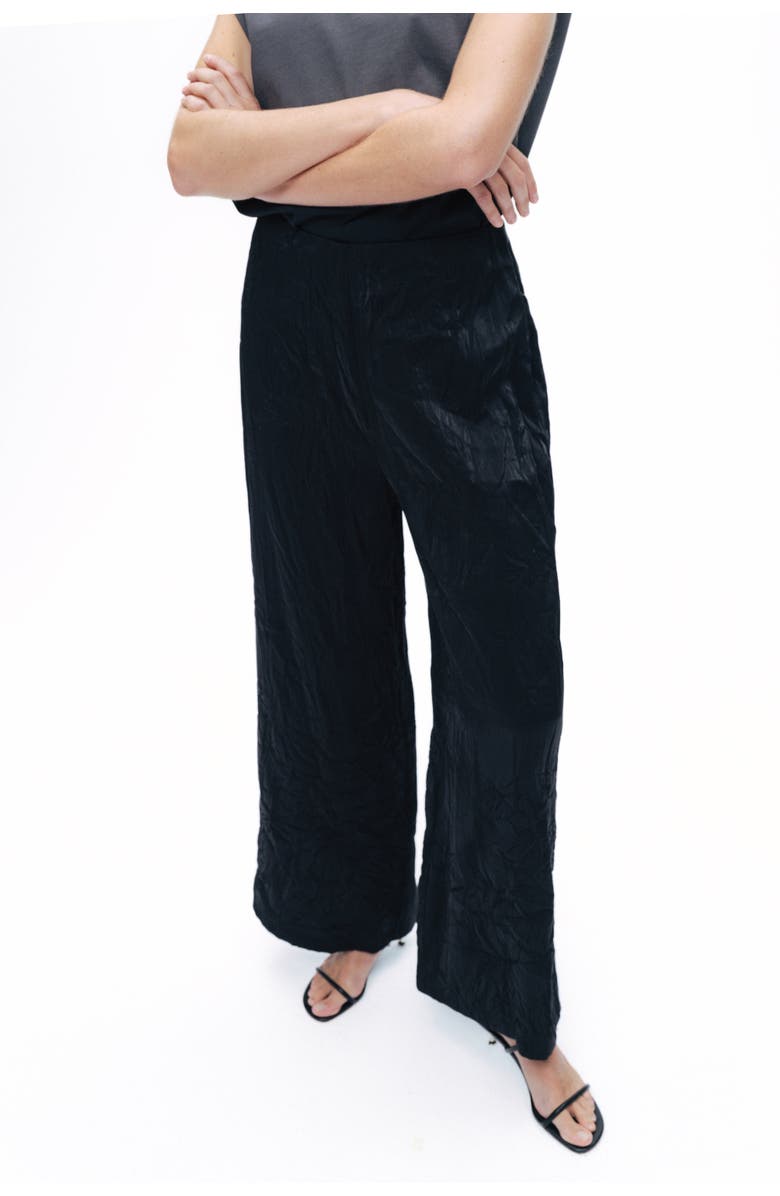Nocturne Wrinkled Wide-Leg Pants, Alternate, color,