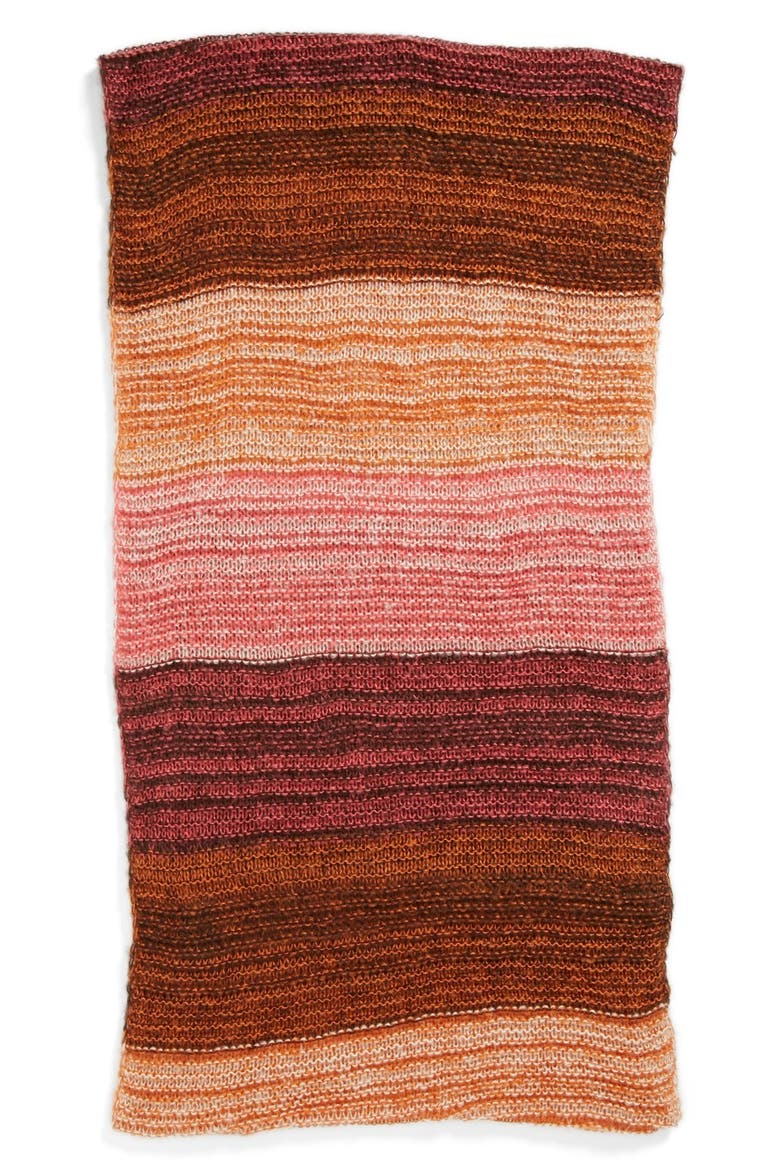 Stripe Infinity Scarf, Alternate, color, PINK