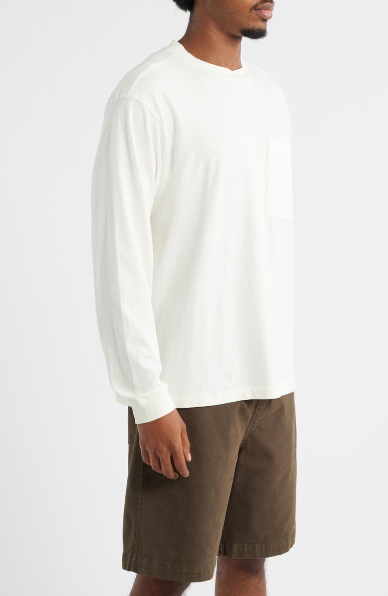 BP. Oversize Long Sleeve Pocket T-Shirt, Alternate, color, Ivory Egret