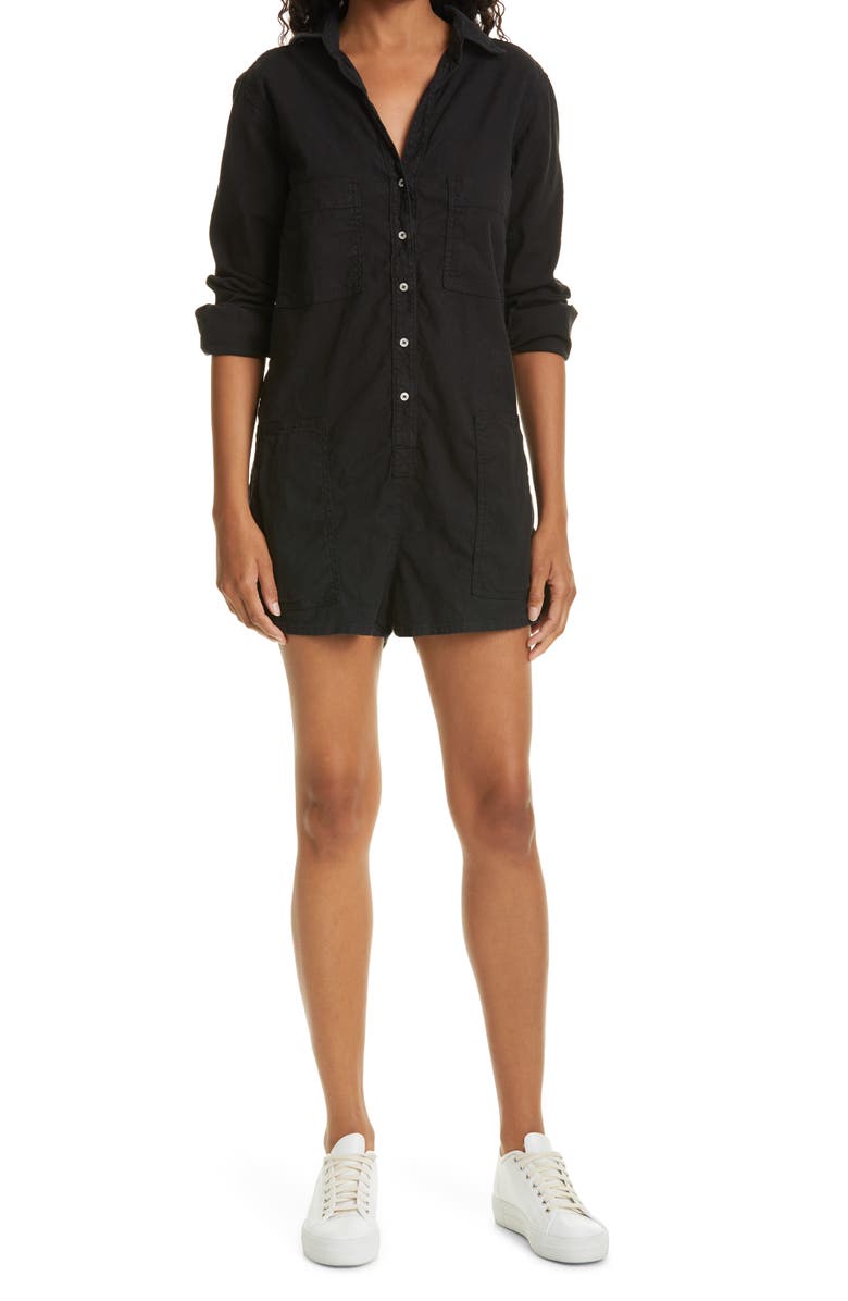 Frank & Eileen Ireland Romper, Main, color, Black