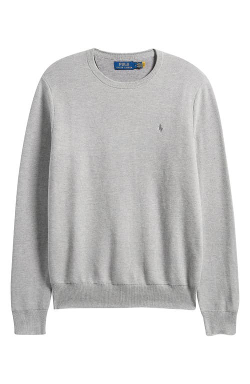 Polo Ralph Lauren Logo-embroidered Cotton-cashmere Jumper In Gray